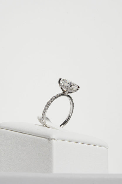 2 CT Round Three Stones Lab Grown Diamond Engagement Ring