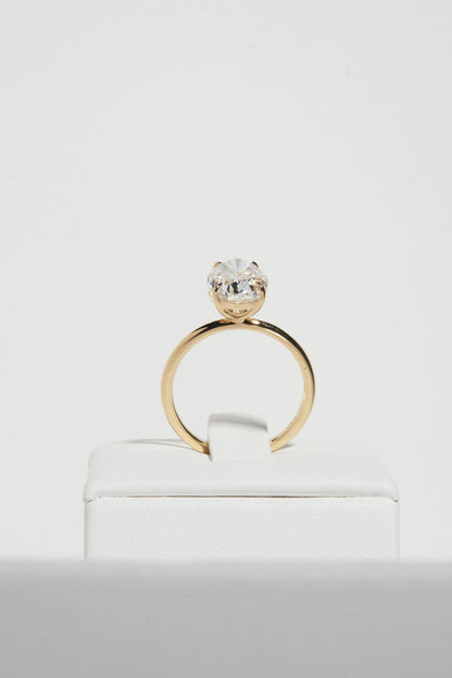 2 CT Round Three Stones Lab Grown Diamond Engagement Ring
