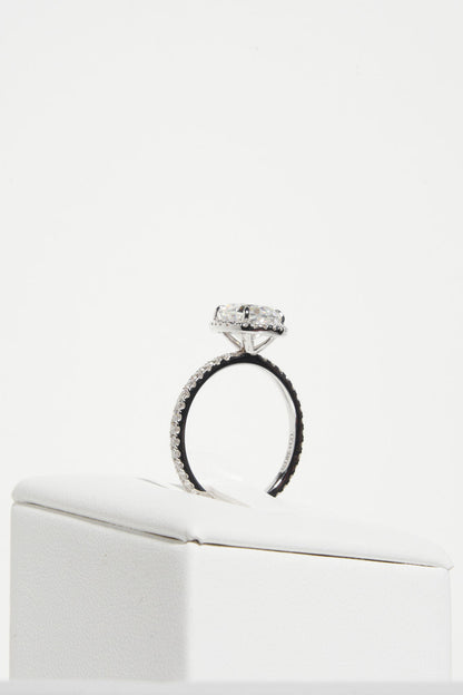 2 CT Round Three Stones Lab Grown Diamond Engagement Ring
