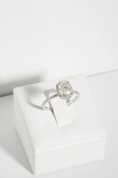 2 CT Round Three Stones Lab Grown Diamond Engagement Ring