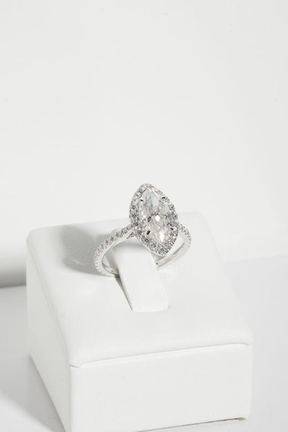 2 CT Round Three Stones Lab Grown Diamond Engagement Ring