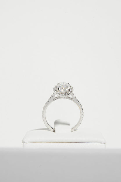 2 CT Round Three Stones Lab Grown Diamond Engagement Ring