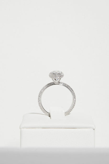 2 CT Round Three Stones Lab Grown Diamond Engagement Ring