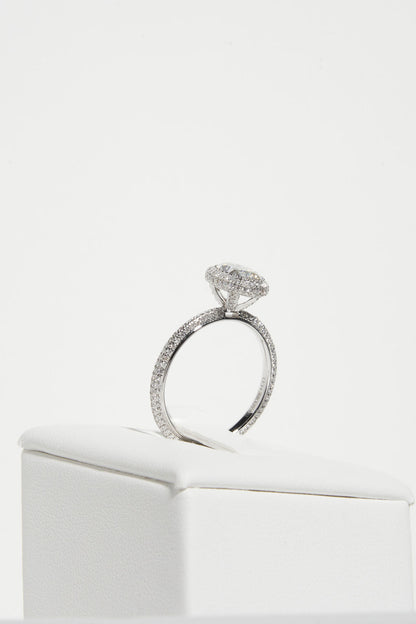 2 CT Round Three Stones Lab Grown Diamond Engagement Ring