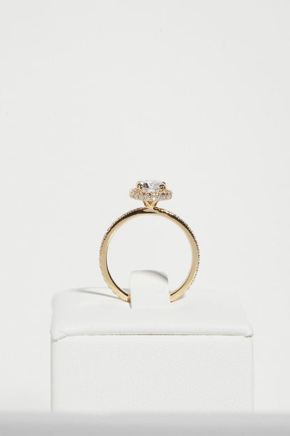 2 CT Round Three Stones Lab Grown Diamond Engagement Ring