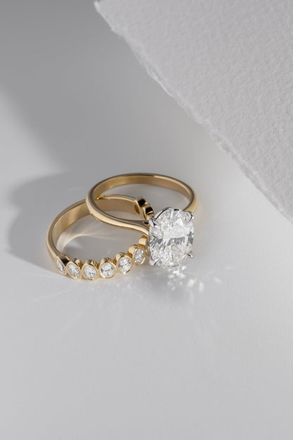 2 CT Round Three Stones Lab Grown Diamond Engagement Ring