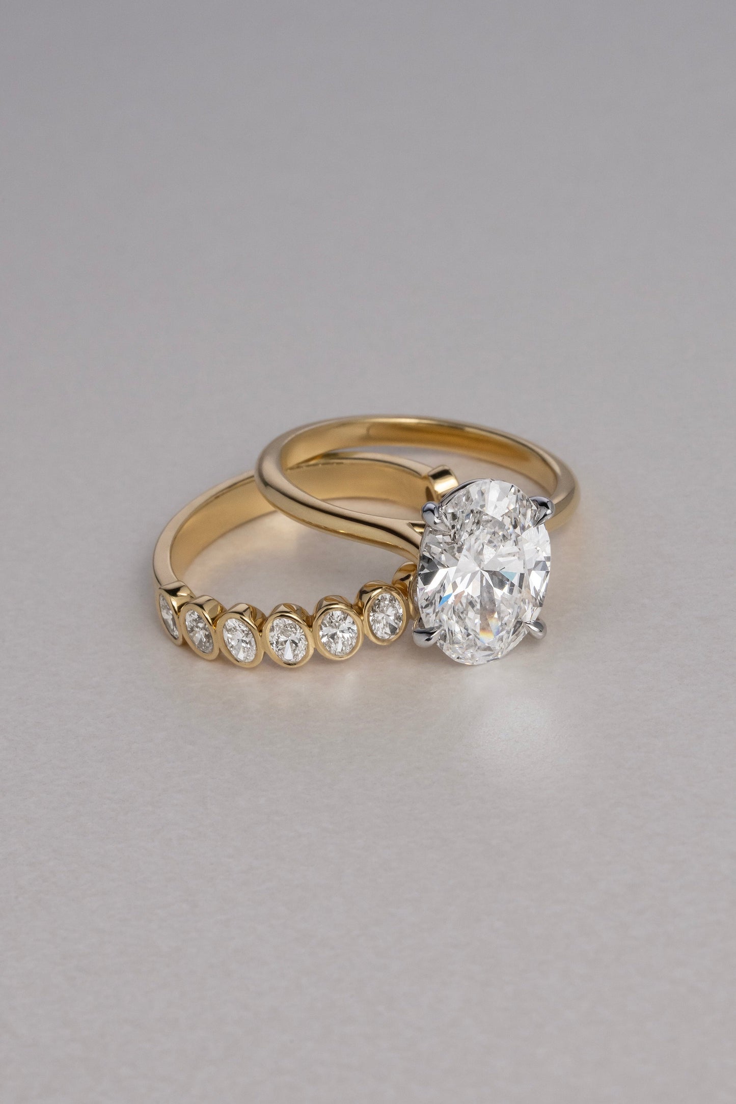 2 CT Round Three Stones Lab Grown Diamond Engagement Ring