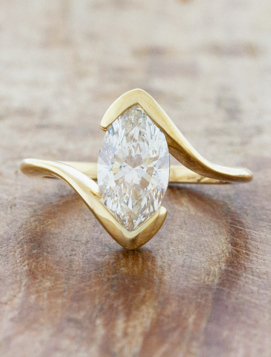 2 CT Round Three Stones Lab Grown Diamond Engagement Ring