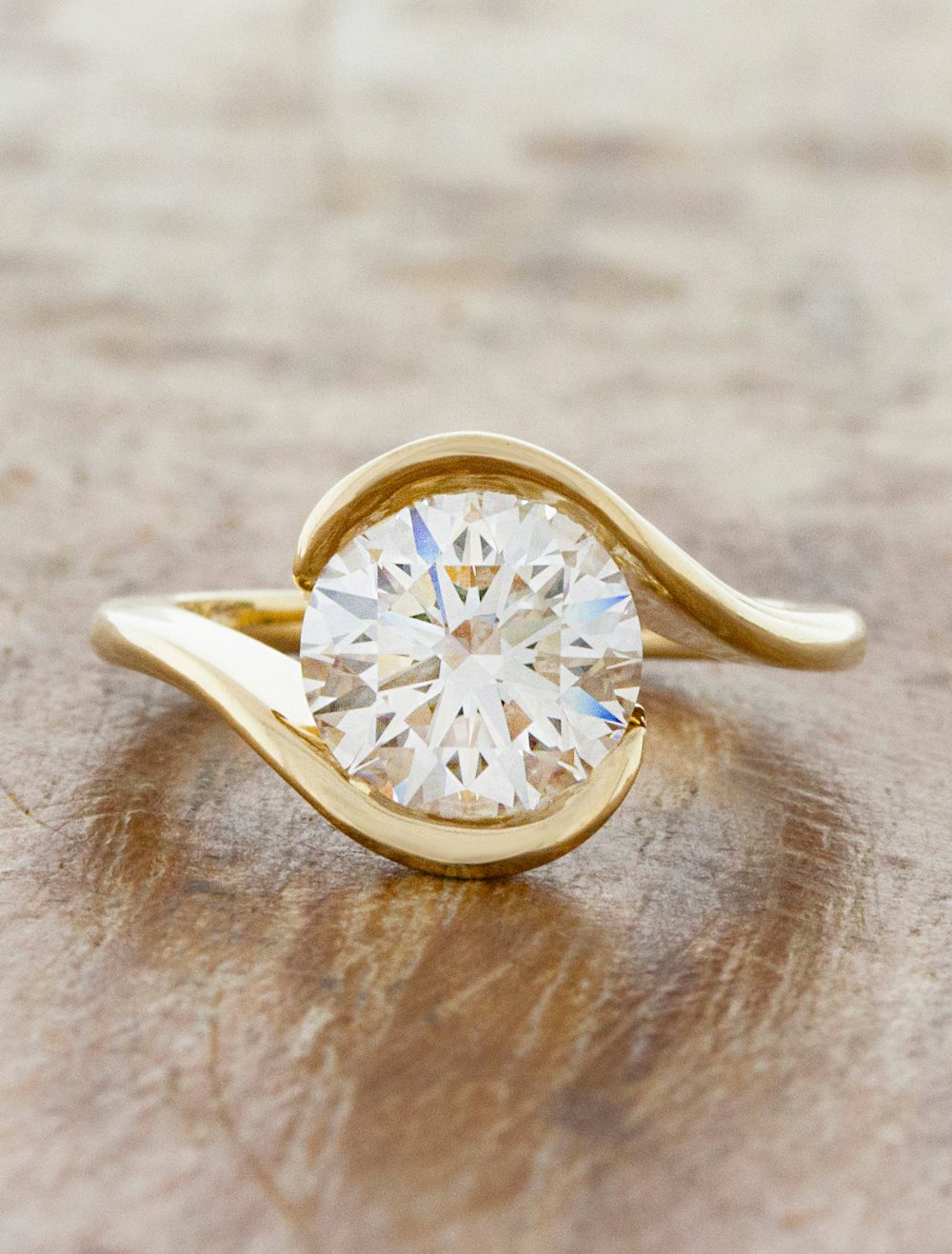 2 CT Round Three Stones Lab Grown Diamond Engagement Ring