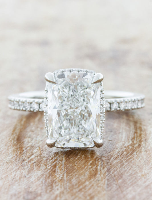 2 CT Round Three Stones Lab Grown Diamond Engagement Ring