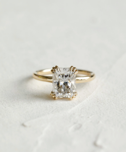 2 CT Round Three Stones Lab Grown Diamond Engagement Ring