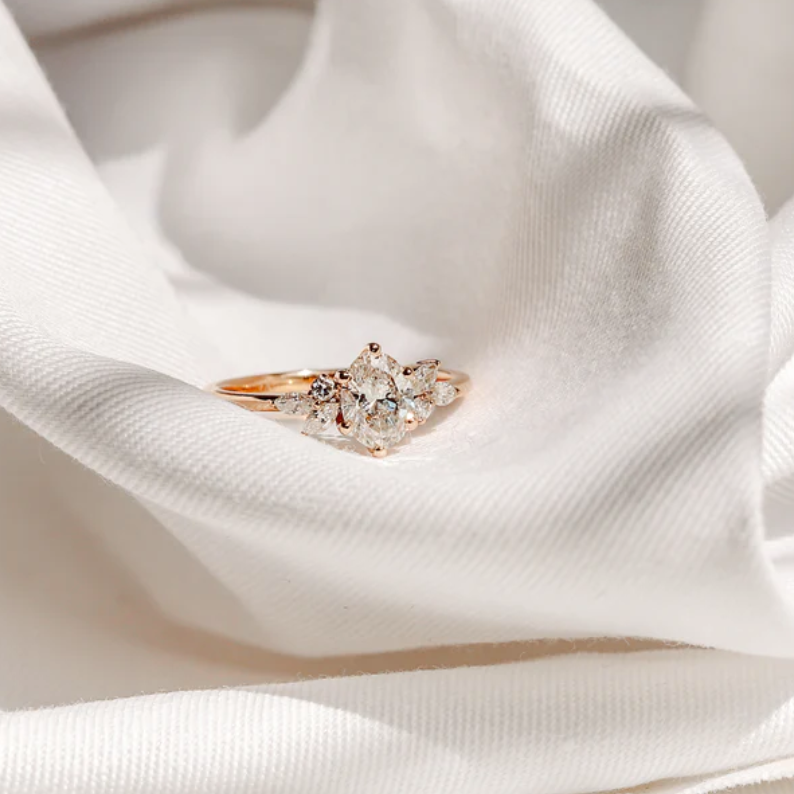 2 CT Round Three Stones Lab Grown Diamond Engagement Ring