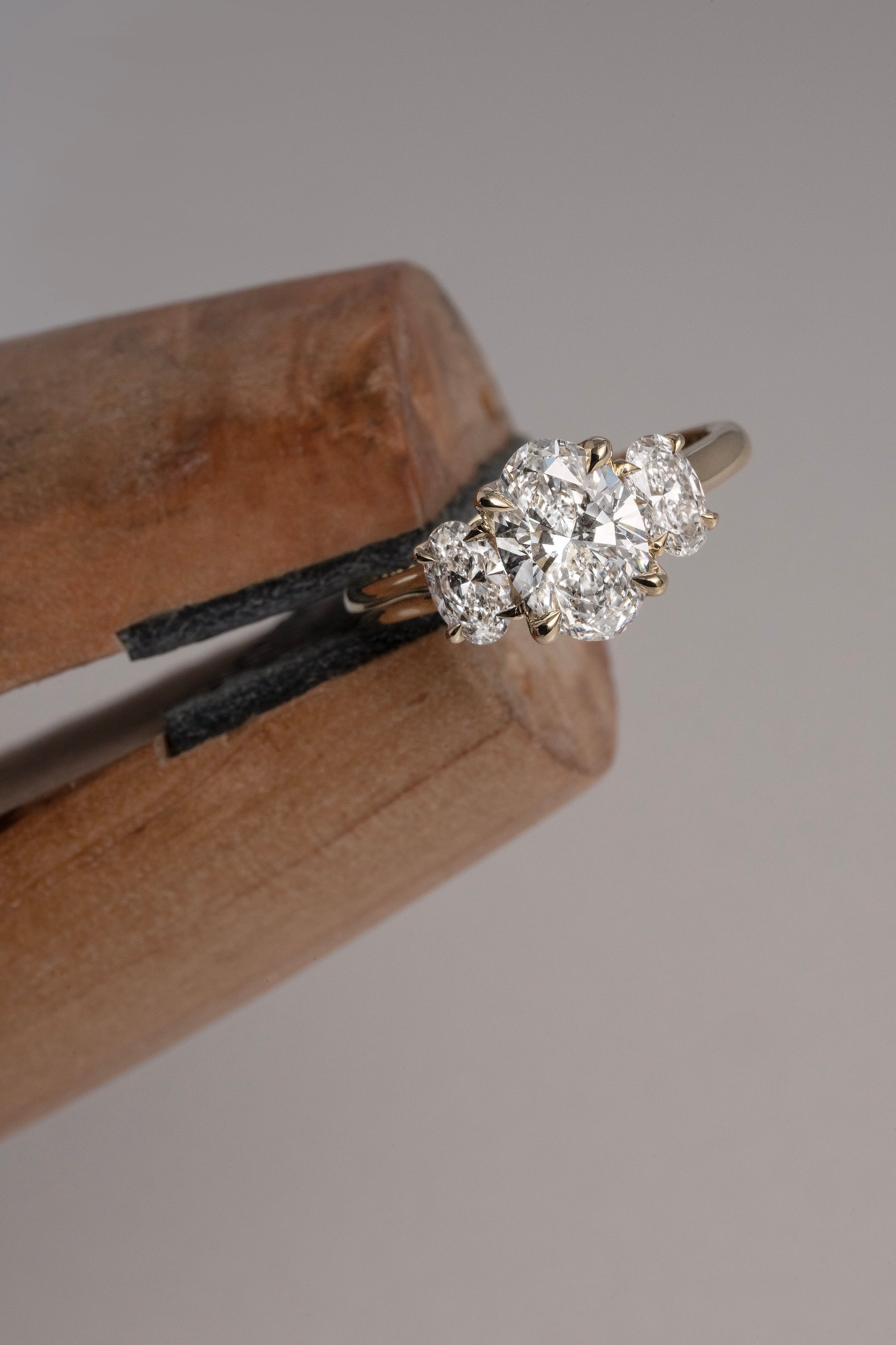 2 CT Round Three Stones Lab Grown Diamond Engagement Ring