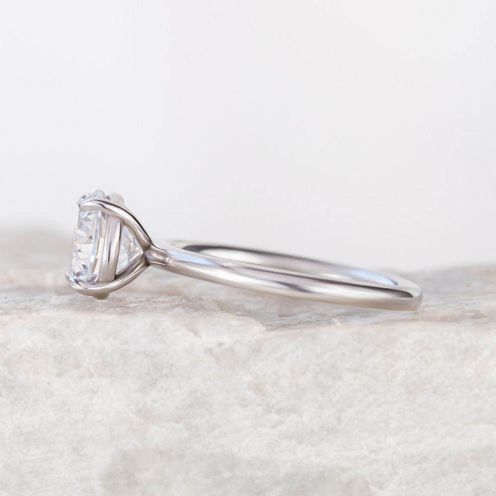 2 CT Round Three Stones Lab Grown Diamond Engagement Ring