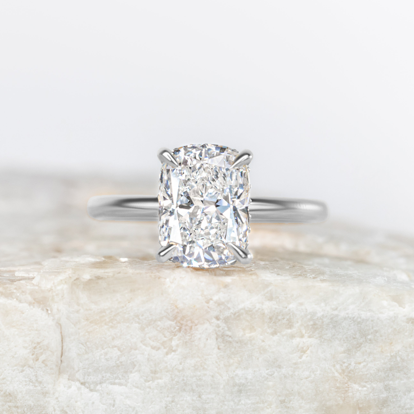 2 CT Round Three Stones Lab Grown Diamond Engagement Ring