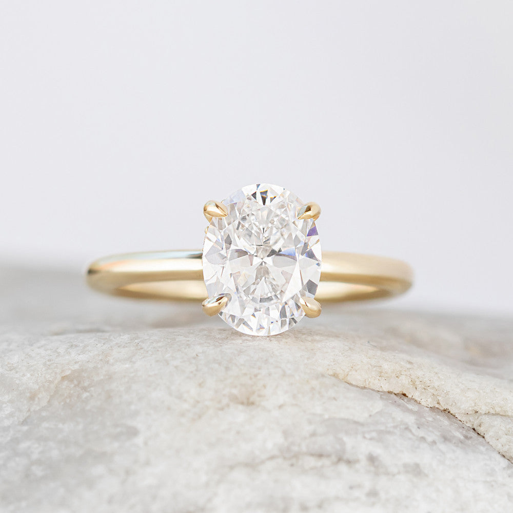 2 CT Round Three Stones Lab Grown Diamond Engagement Ring
