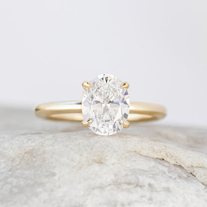 2 CT Round Three Stones Lab Grown Diamond Engagement Ring
