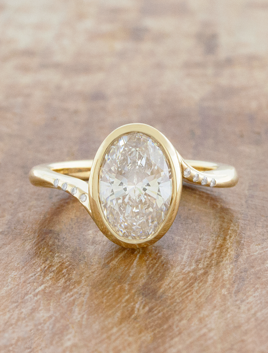 2 CT Round Three Stones Lab Grown Diamond Engagement Ring