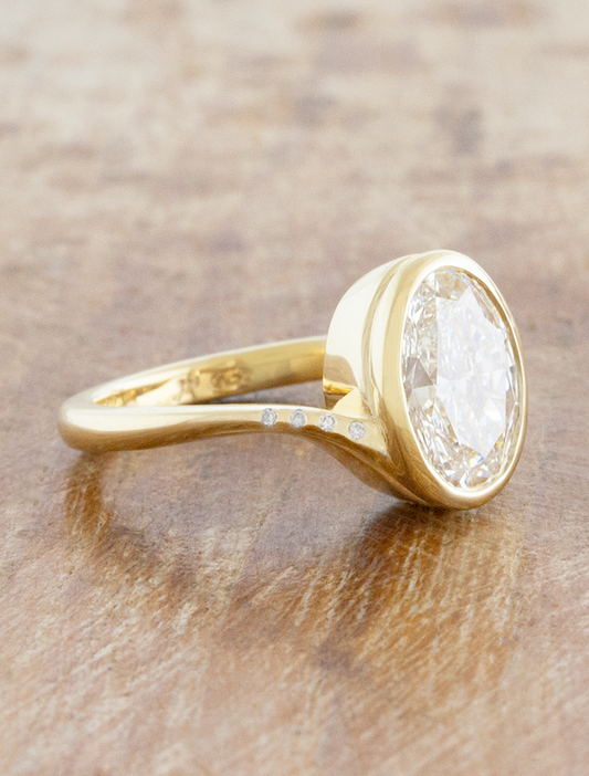 2 CT Round Three Stones Lab Grown Diamond Engagement Ring