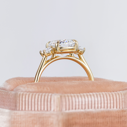 2 CT Round Three Stones Lab Grown Diamond Engagement Ring