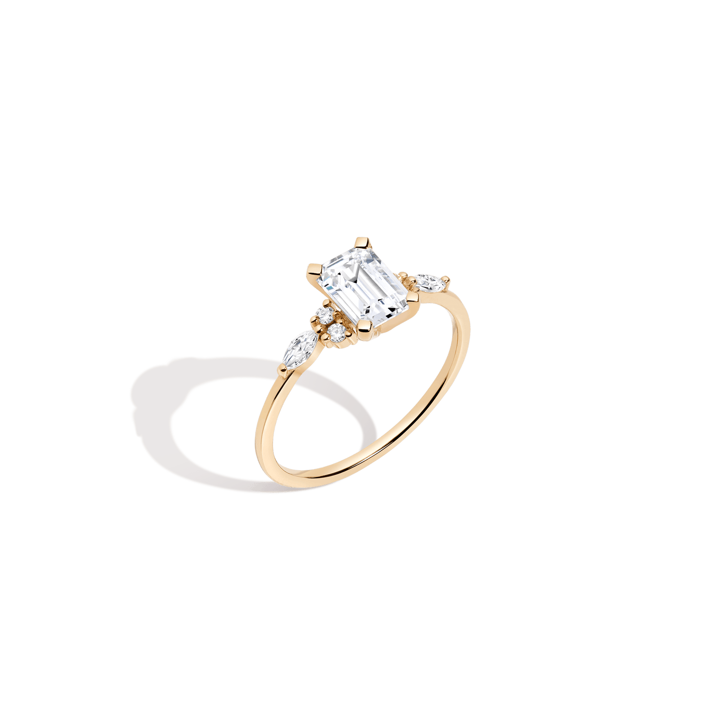 2 CT Round Three Stones Lab Grown Diamond Engagement Ring
