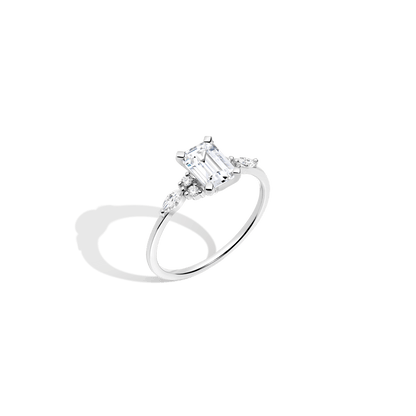 2 CT Round Three Stones Lab Grown Diamond Engagement Ring