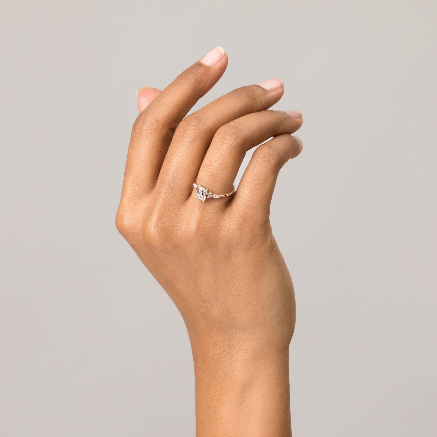 2 CT Round Three Stones Lab Grown Diamond Engagement Ring