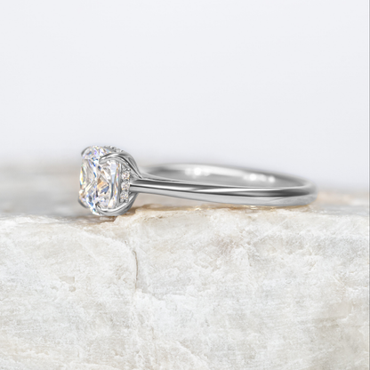 2 CT Round Three Stones Lab Grown Diamond Engagement Ring