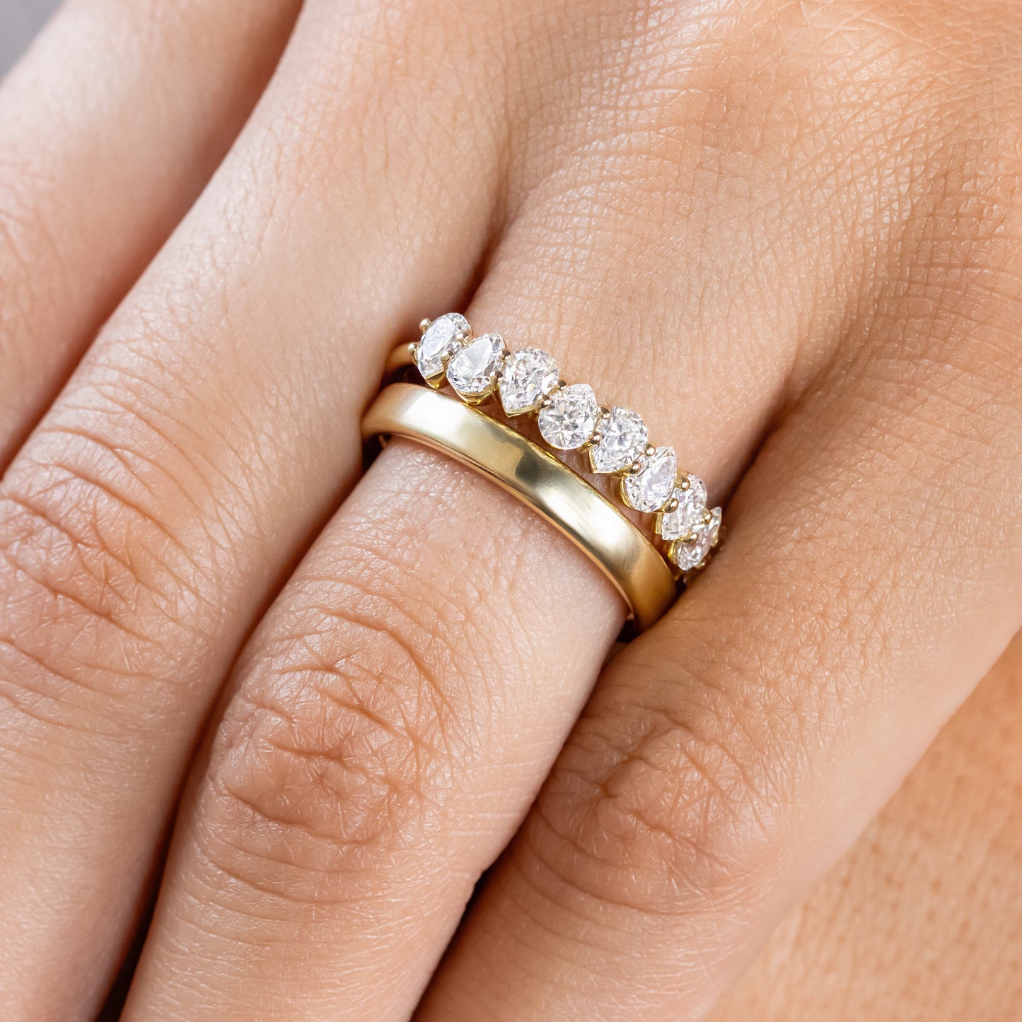 0.37 CT Round Full Eternity Lab Grown Diamond Wedding Band