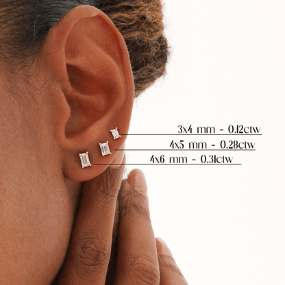 1.0 CT Round Bezel Solitaire Lab Grown Diamond Earrings