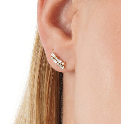 1.0 CT Round Bezel Solitaire Lab Grown Diamond Earrings