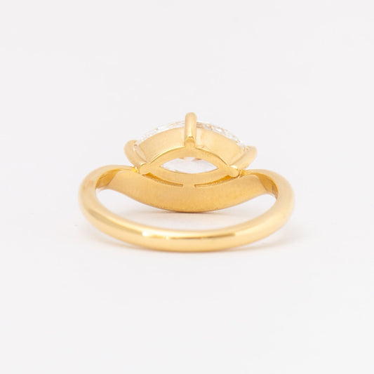 2 CT Round Three Stones Lab Grown Diamond Engagement Ring