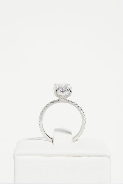 2 CT Round Three Stones Lab Grown Diamond Engagement Ring