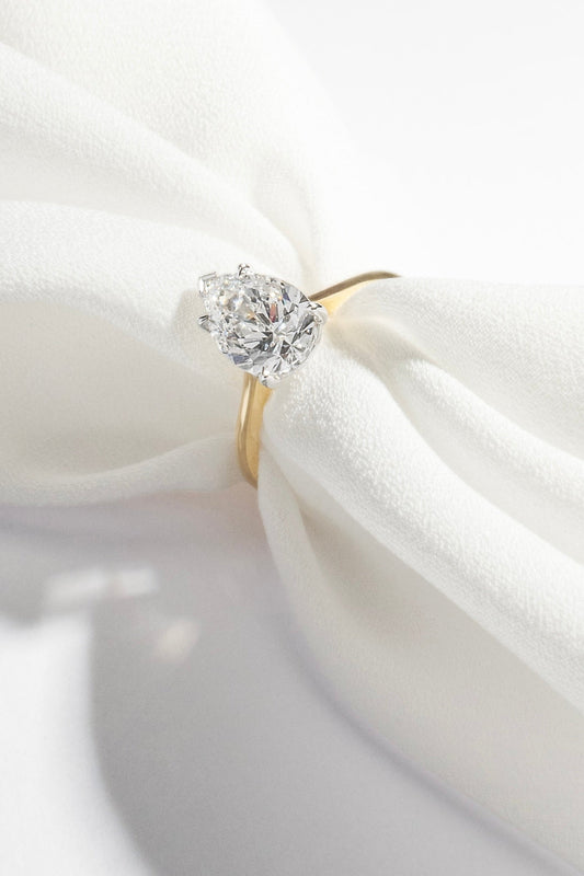 2 CT Round Three Stones Lab Grown Diamond Engagement Ring