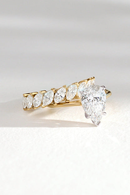 2 CT Round Three Stones Lab Grown Diamond Engagement Ring