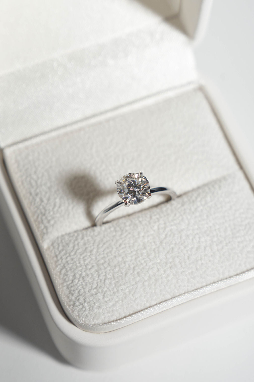 2 CT Round Three Stones Lab Grown Diamond Engagement Ring