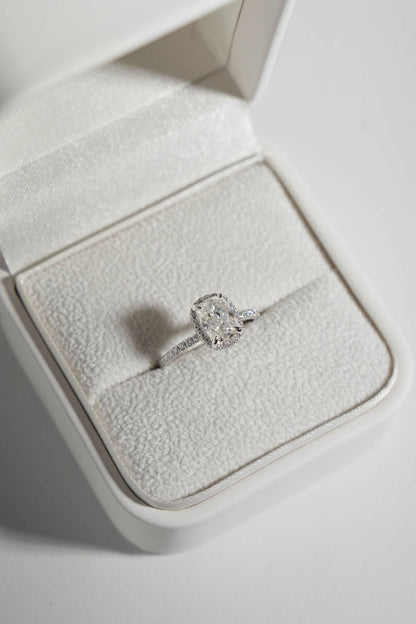 2 CT Round Three Stones Lab Grown Diamond Engagement Ring