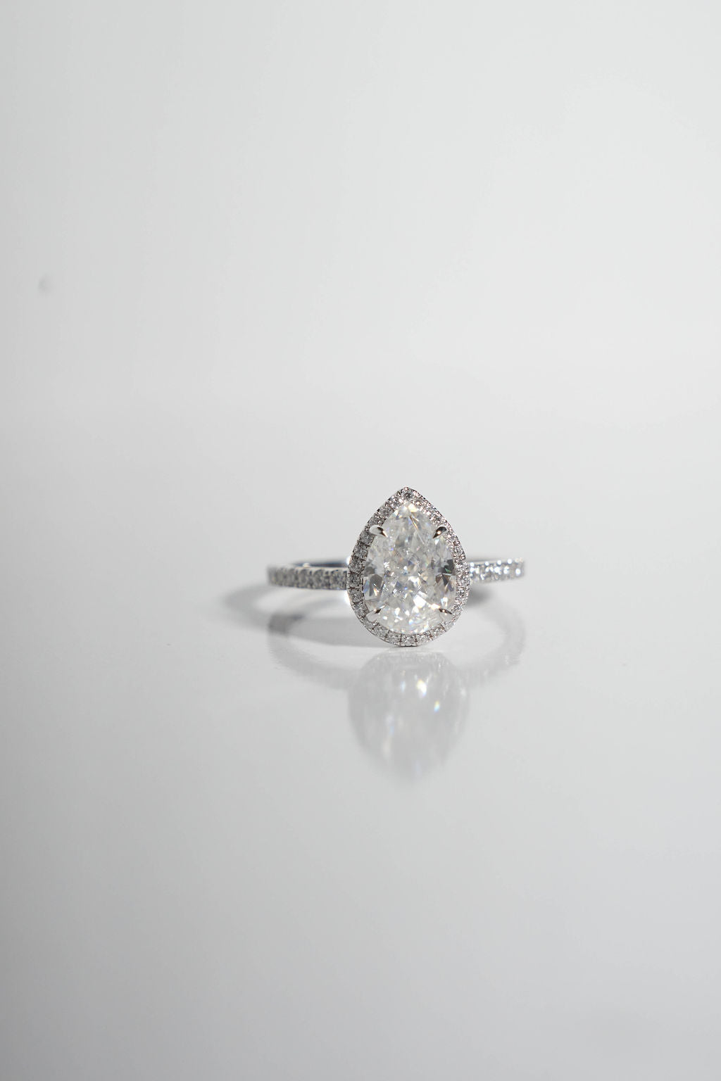 2 CT Round Three Stones Lab Grown Diamond Engagement Ring