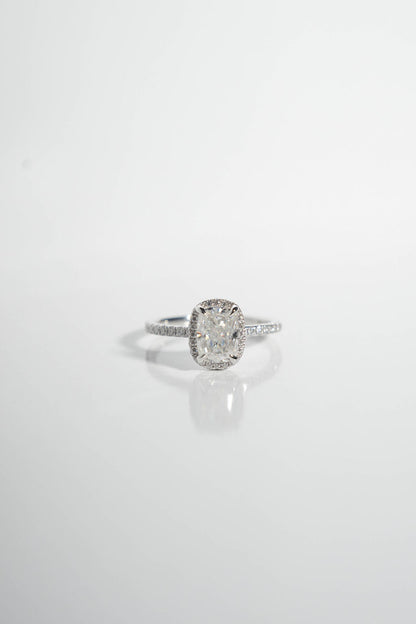 2 CT Round Three Stones Lab Grown Diamond Engagement Ring