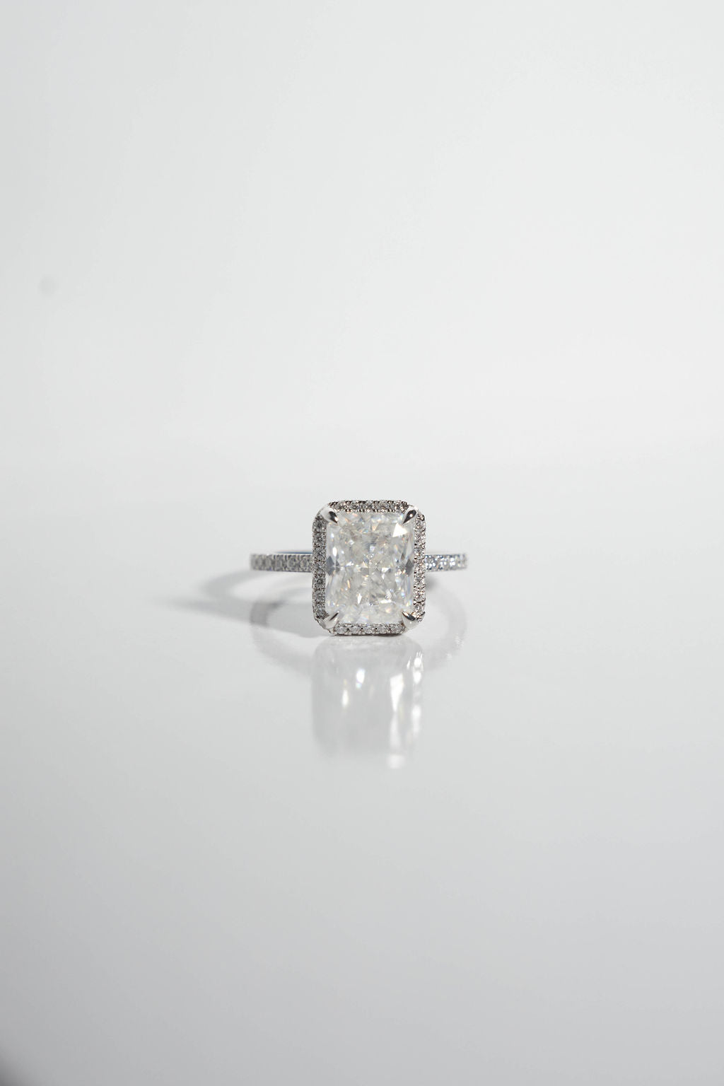 2 CT Round Three Stones Lab Grown Diamond Engagement Ring