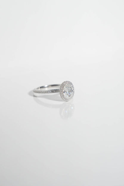 2 CT Round Three Stones Lab Grown Diamond Engagement Ring