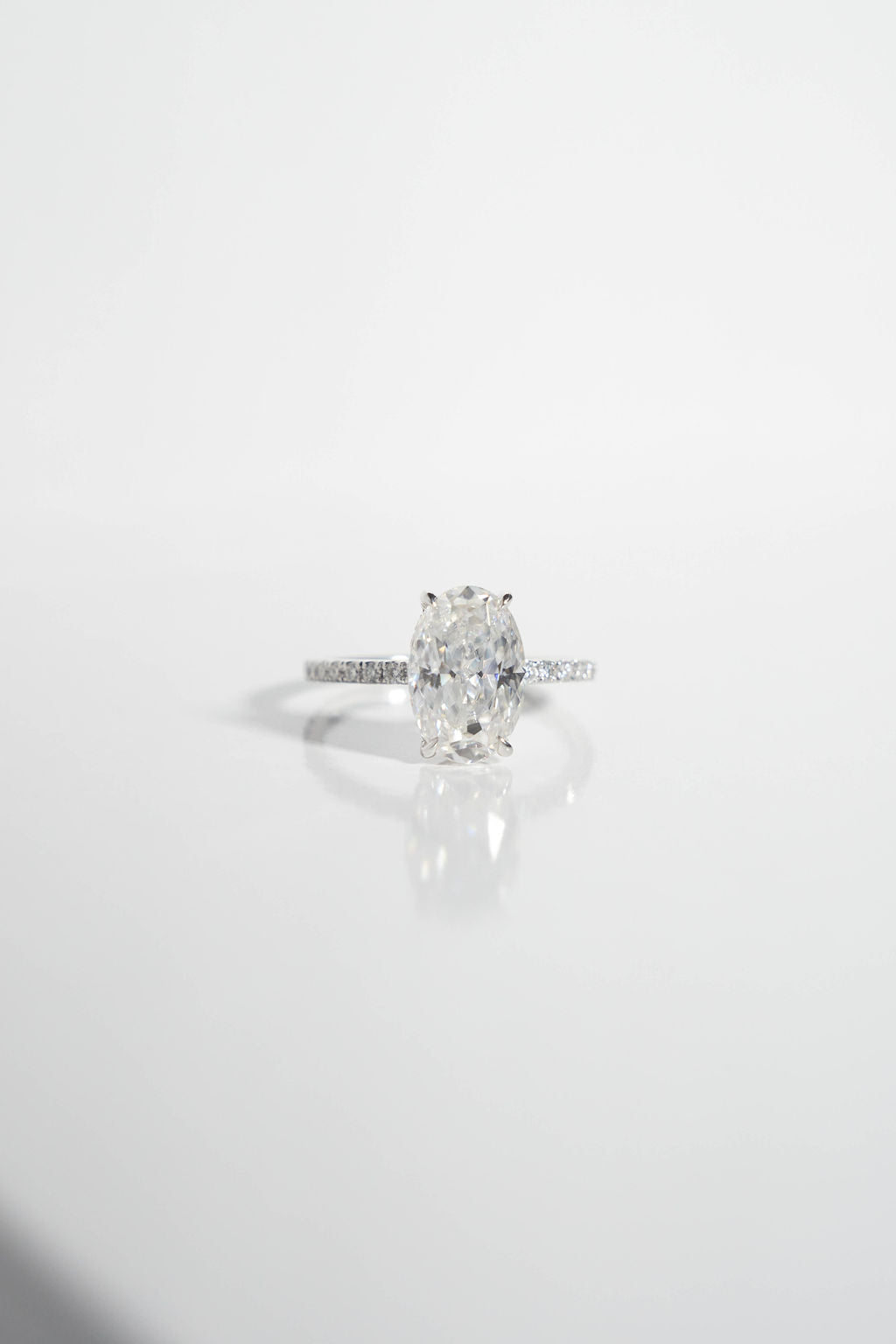 2 CT Round Three Stones Lab Grown Diamond Engagement Ring