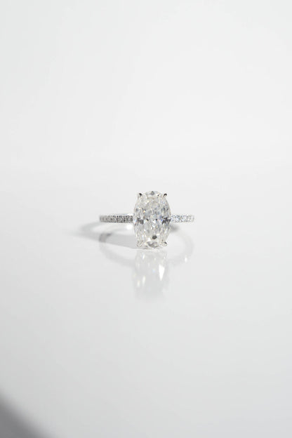 2 CT Round Three Stones Lab Grown Diamond Engagement Ring
