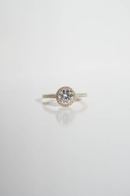 2 CT Round Three Stones Lab Grown Diamond Engagement Ring