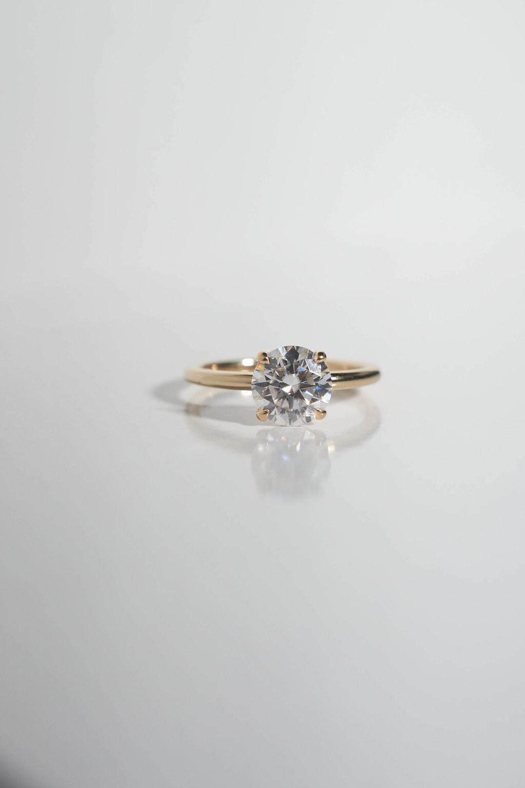 2 CT Round Three Stones Lab Grown Diamond Engagement Ring