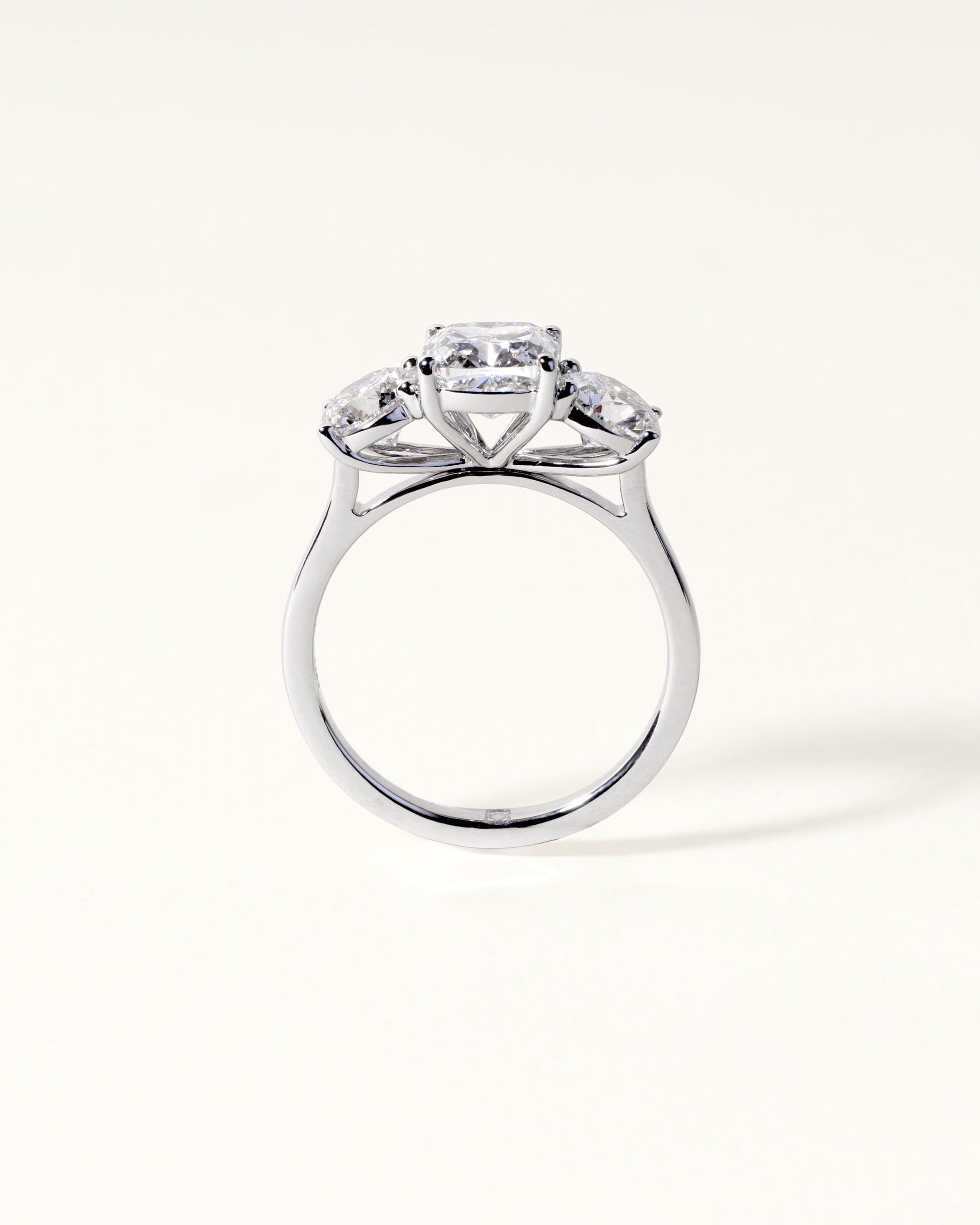 2 CT Round Three Stones Lab Grown Diamond Engagement Ring