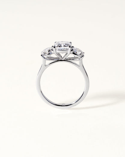 2 CT Round Three Stones Lab Grown Diamond Engagement Ring