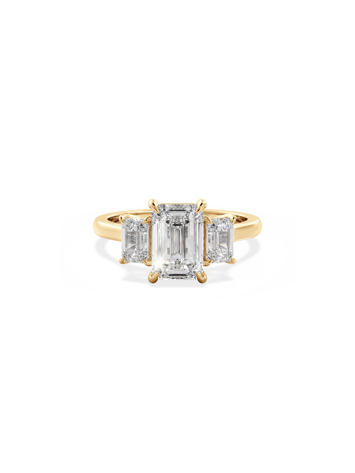 2 CT Round Three Stones Lab Grown Diamond Engagement Ring