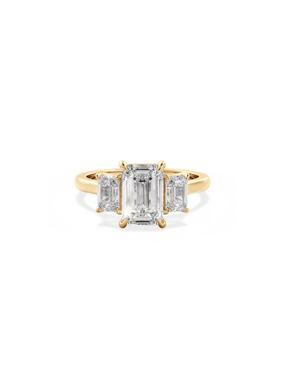 2 CT Round Three Stones Lab Grown Diamond Engagement Ring
