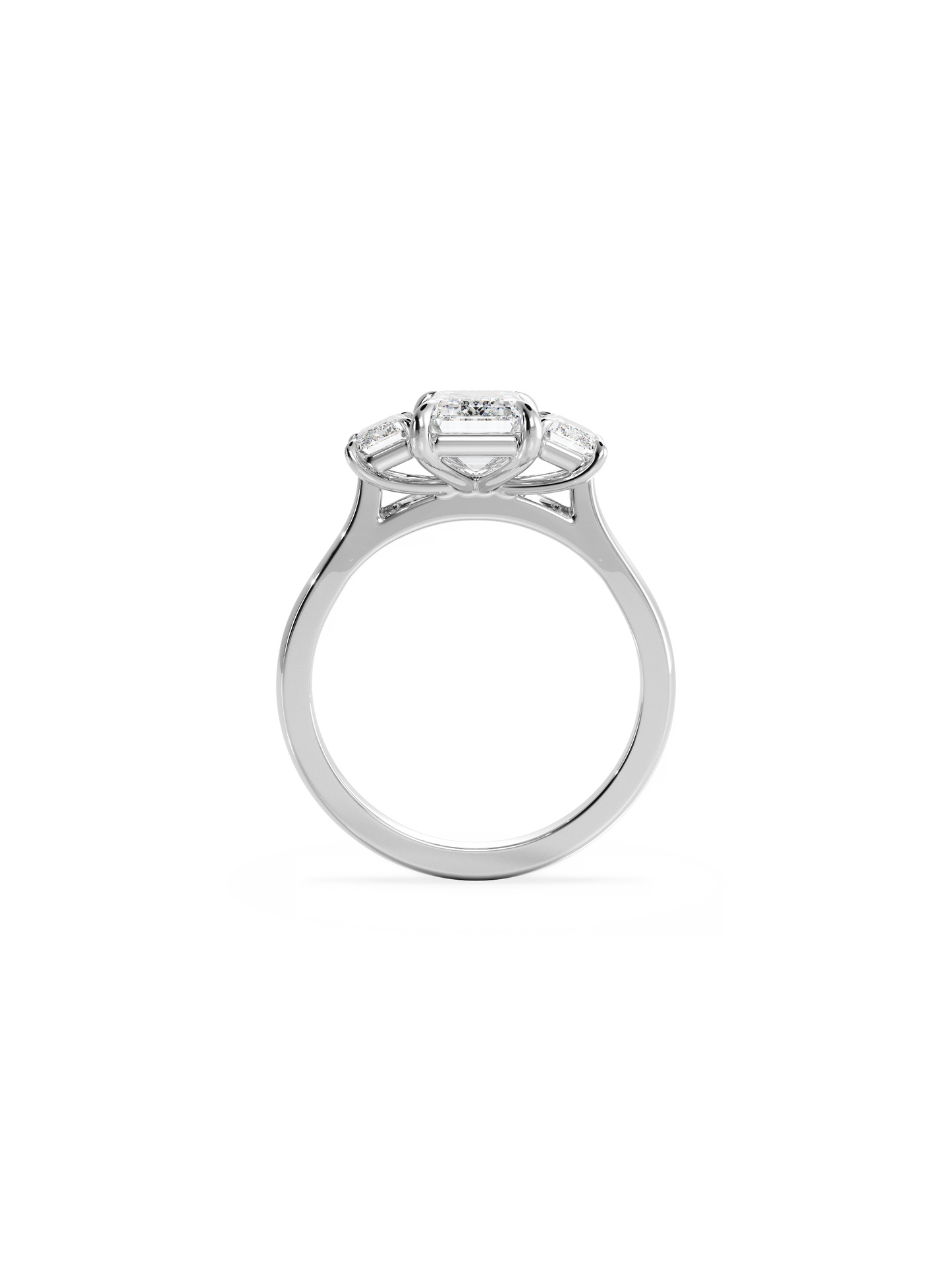 2 CT Round Three Stones Lab Grown Diamond Engagement Ring